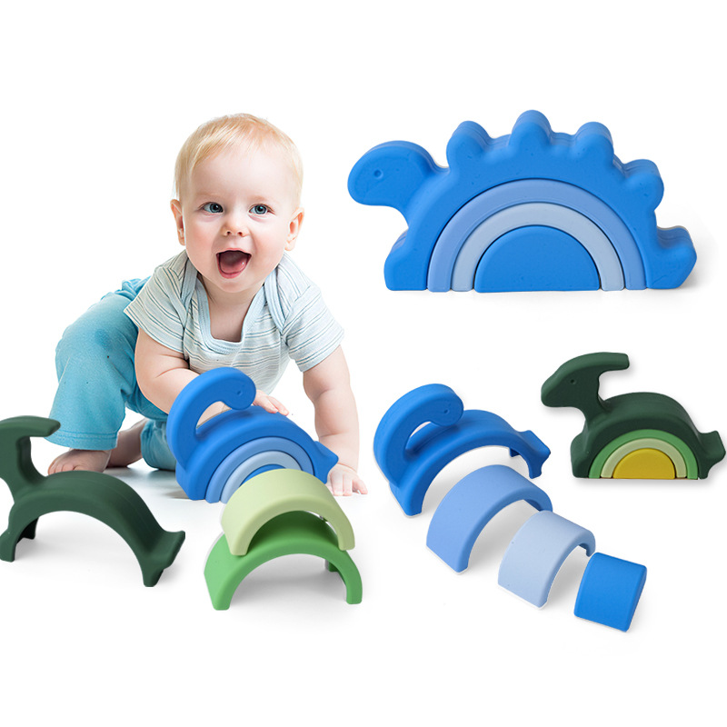 silicone stack education toys