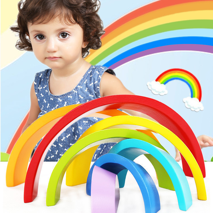 silicone rainbow stacking toys 