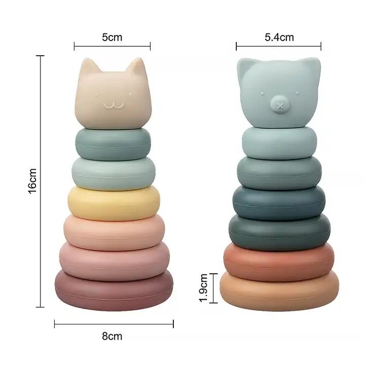 3d silicone stacking toys
