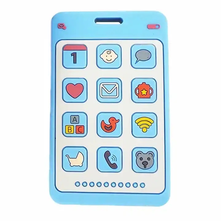 silicone baby teether phone