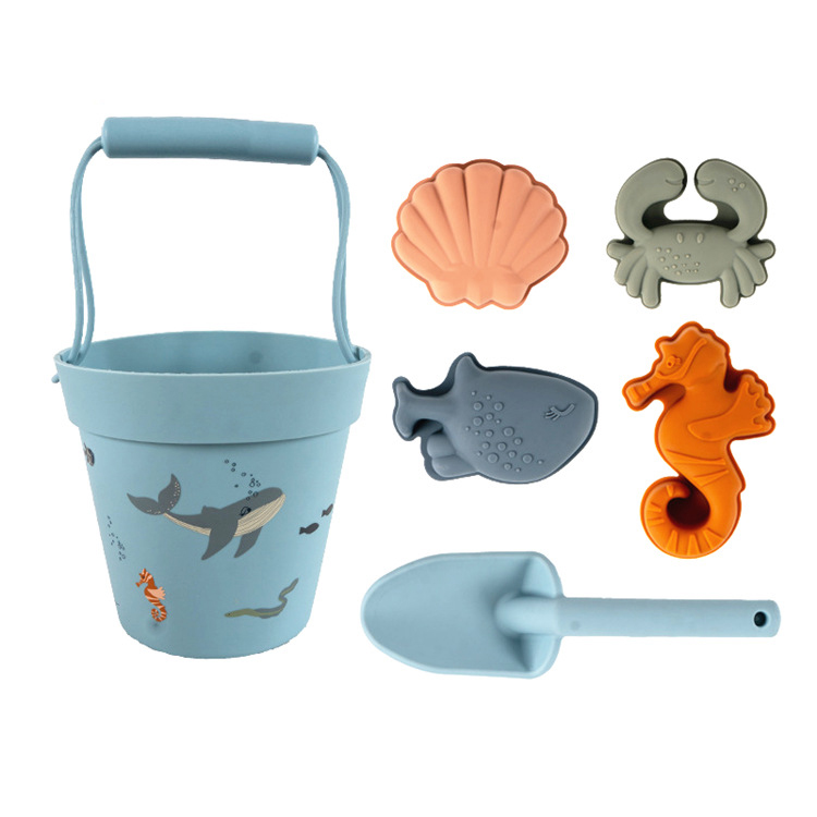 silicone collapsiable beach bucket