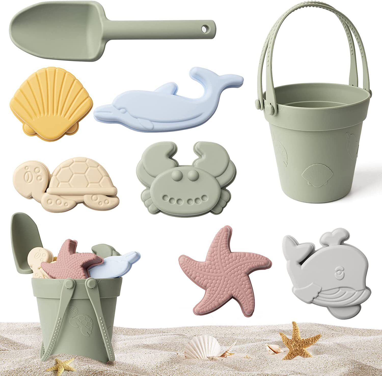 Silicone sand toys