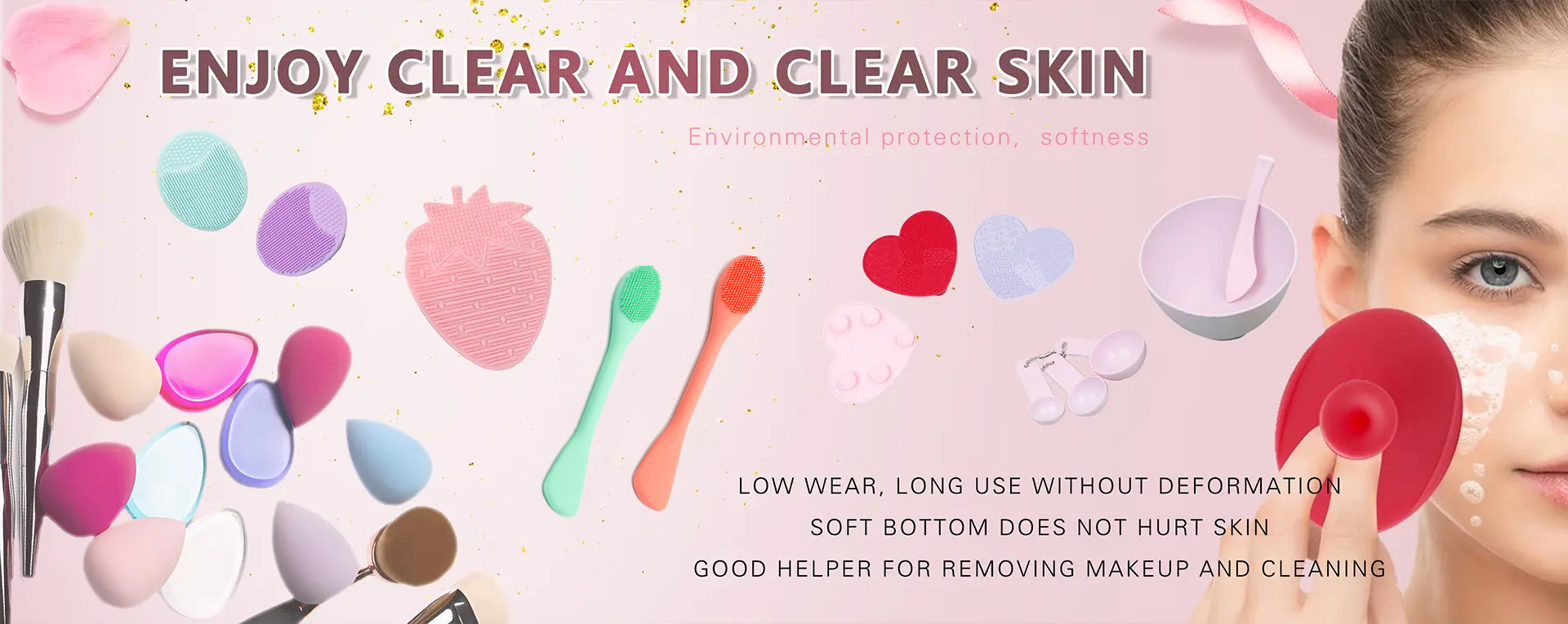 silicone facial cleansing brush for face